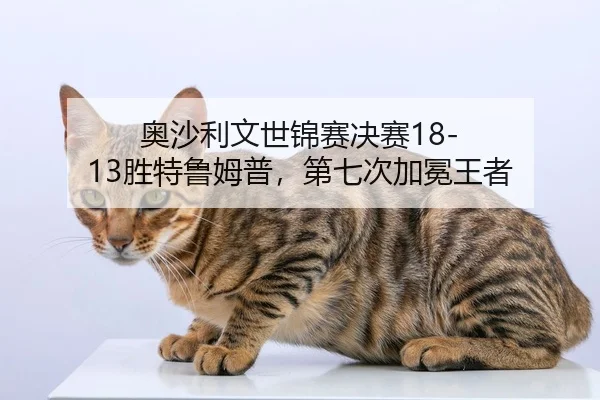 奥沙利文世锦赛决赛18-13胜特鲁姆普，第七次加冕王者
